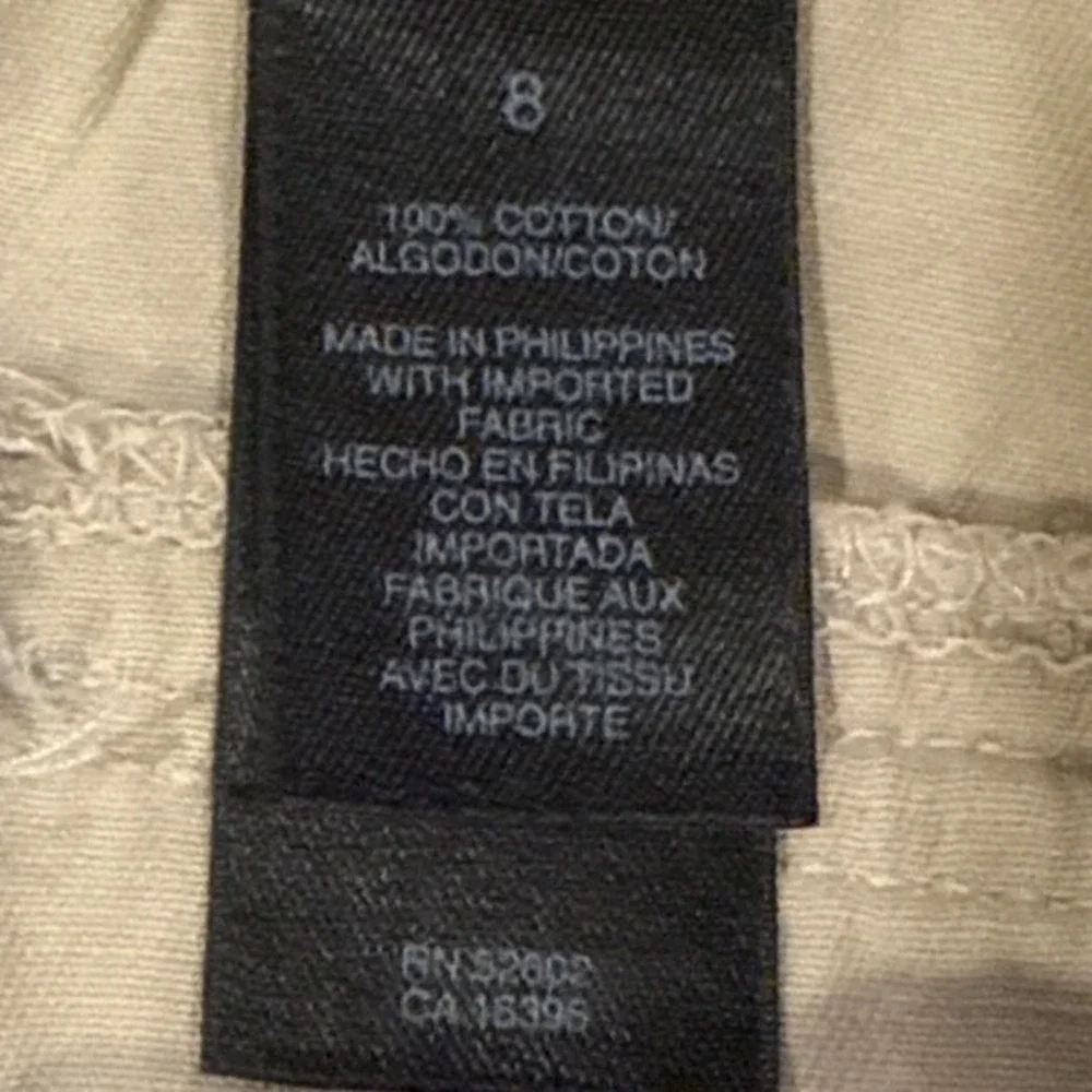 DKNY Jeans Woman's 8 Khaki Cargo Skirt Tan Cotton Utility Raw Hem Gorpcore